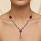Marvel Silver Red Bead Necklace
