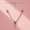Marvel Silver Red Bead Necklace