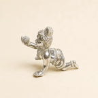 Silver Bal Krishna Murti Laddu Gopal Crawling Idol for Home Mandir and Pooja – Marvel Silver