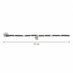 Marvel Silver black bead girls payal with blue beads silver tubes and ghungroo charms