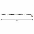 Marvel Silver black bead girls payal with pink butterfly charm green bead and ghungroo