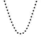 Silver Black Beaded Chai Mala with Silver Detailing – Marvel Silver