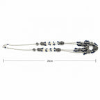 Marvel Silver Blue Oxidized Necklace