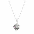 Marvel Silver book design silver chain pendant for girls with sparkling stone detailing