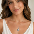 Marvel Silver book design silver chain pendant for girls with sparkling stone detailing