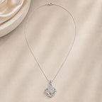 Marvel Silver book design silver chain pendant for girls with sparkling stone detailing