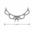 Marvel Silver bow design black beads mangalsutra for women with 4 cm pendant