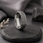 Marvel Silver Celtic knot pattern silver band ring for men with 2.4 cm size