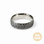 Marvel Silver Celtic knot pattern silver band ring for men with 2.4 cm size