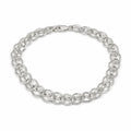 Marvel Silver chunky oval link bracelet for men with polished silver finish