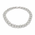 Marvel Silver chunky oval link bracelet for men with polished silver finish