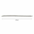 Marvel Silver chunky oval link bracelet for men with polished silver finish