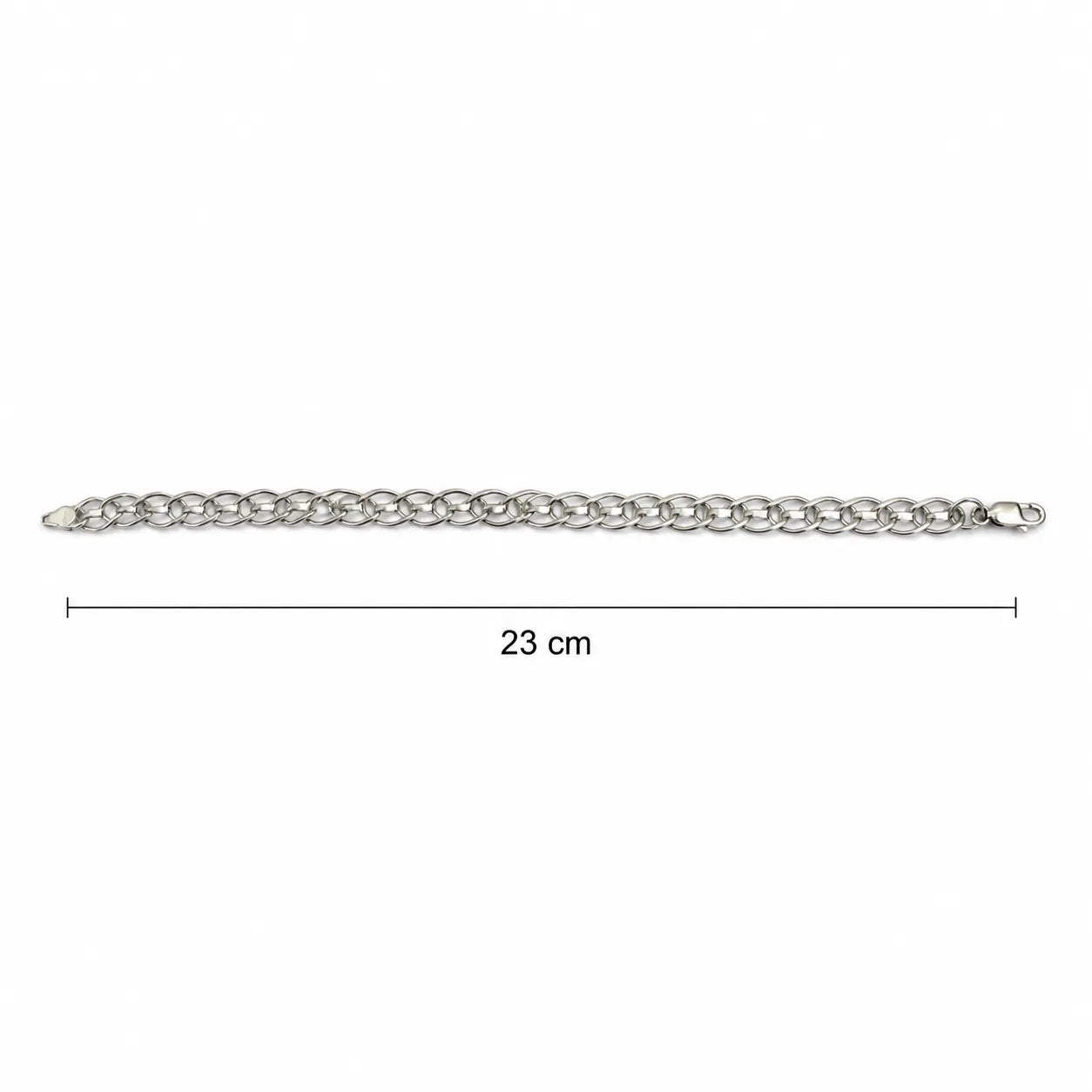 Marvel Silver chunky oval link bracelet for men with polished silver finish