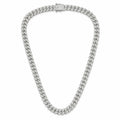 Marvel Silver iced Cuban link chain for men with sparkling stone-studded links and box clasp