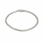Marvel Silver double row square link bracelet for men with polished silver finish