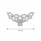 Marvel Silver floral butterfly black beads mangalsutra for women with 4.7 cm pendant