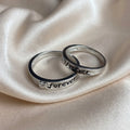 Silver Forever Couple Rings with Heart Detail for Him and Her – Marvel Silver