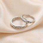 Silver Forever Love Couple Rings for Him and Her – Marvel Silver