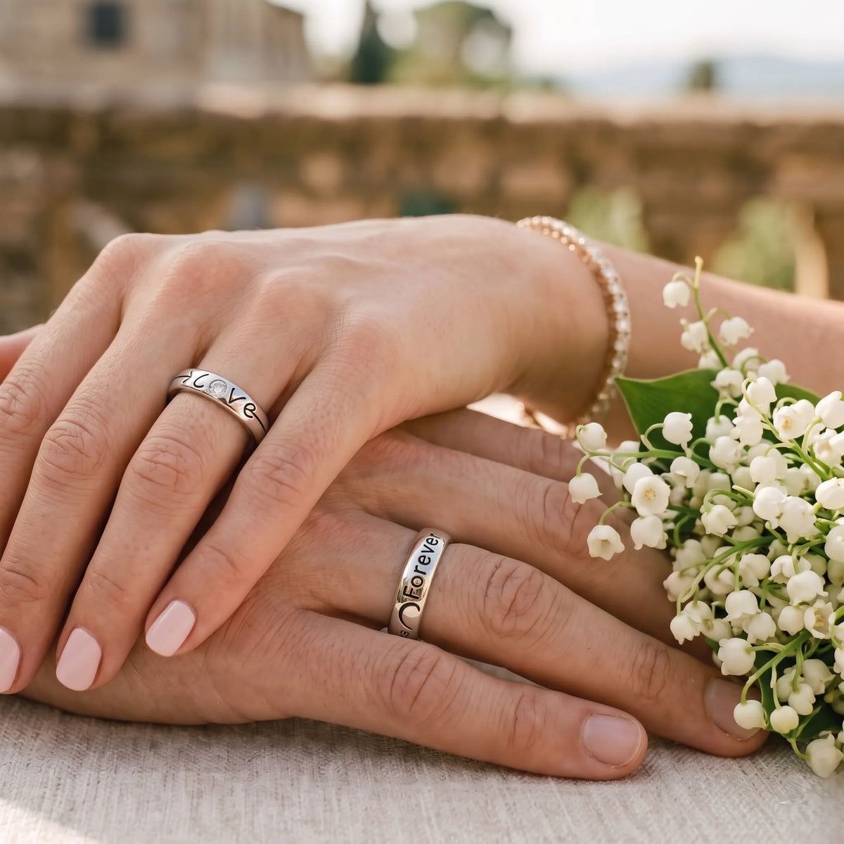 Silver Forever Love Couple Rings for Him and Her – Marvel Silver