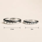 Silver Forever Love Couple Rings for Him and Her – Marvel Silver