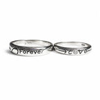 Silver Forever Love Couple Rings for Him and Her – Marvel Silver