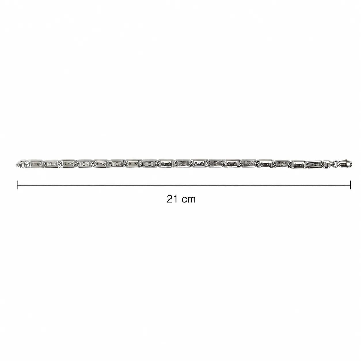 Marvel Silver S925 geometric link bracelet for men with triangle detailing