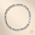 Marvel Silver S925 geometric link bracelet for men with triangle detailing