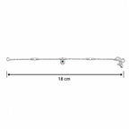 Marvel Silver Baby Payal with Green Evil Eye Charm