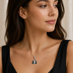 Marvel Silver handbag design silver chain pendant for girls with black detailing