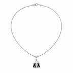 Marvel Silver handbag design silver chain pendant for girls with black detailing