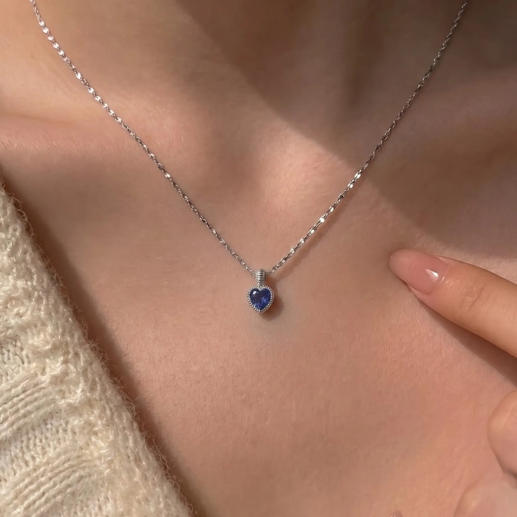 Silver Heart Chain Pendant with Purple Stone for Girls and Women – Marvel Silver