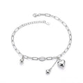 Marvel Silver Heart Charm Anklet with elegant silver chain and dangling heart charms for women and girls.