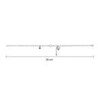 Marvel Silver Heart Charm Anklet with elegant silver chain and dangling heart charms for women and girls.