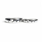 Silver Heart Hole Love Couple Rings for Him and Her – Marvel Silver