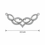 Marvel Silver infinity heart black beads mangalsutra for women with 4.5 cm pendant
