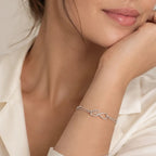Marvel Silver infinity heart silver bracelet for women with double chain design