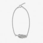 Marvel Silver leaf charm silver bracelet for women with minimal chain design