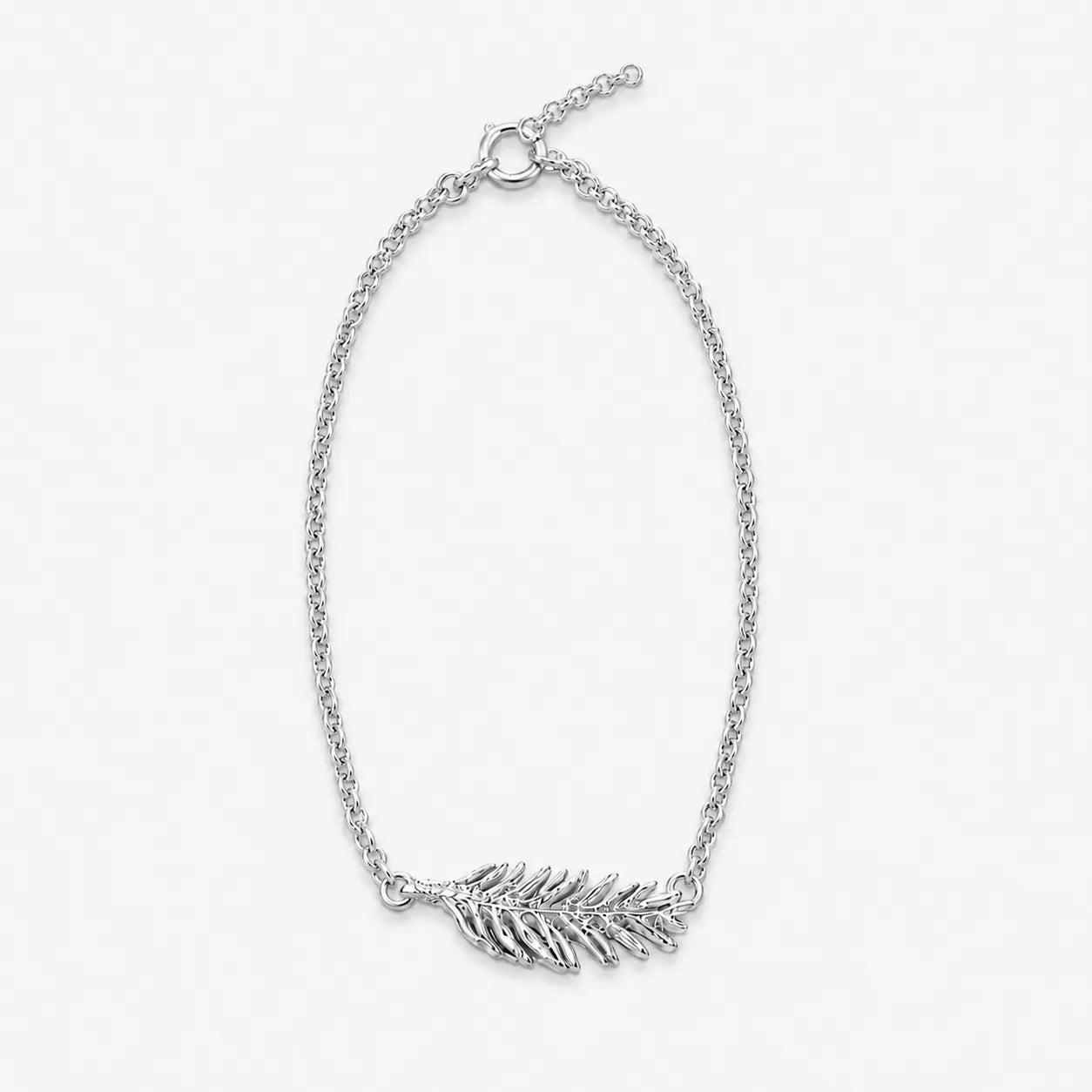 Marvel Silver leaf charm silver bracelet for women with minimal chain design