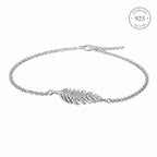 Marvel Silver leaf charm silver bracelet for women with minimal chain design