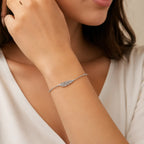 Marvel Silver leaf charm silver bracelet for women with minimal chain design