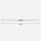 Marvel Silver leaf charm silver bracelet for women with minimal chain design