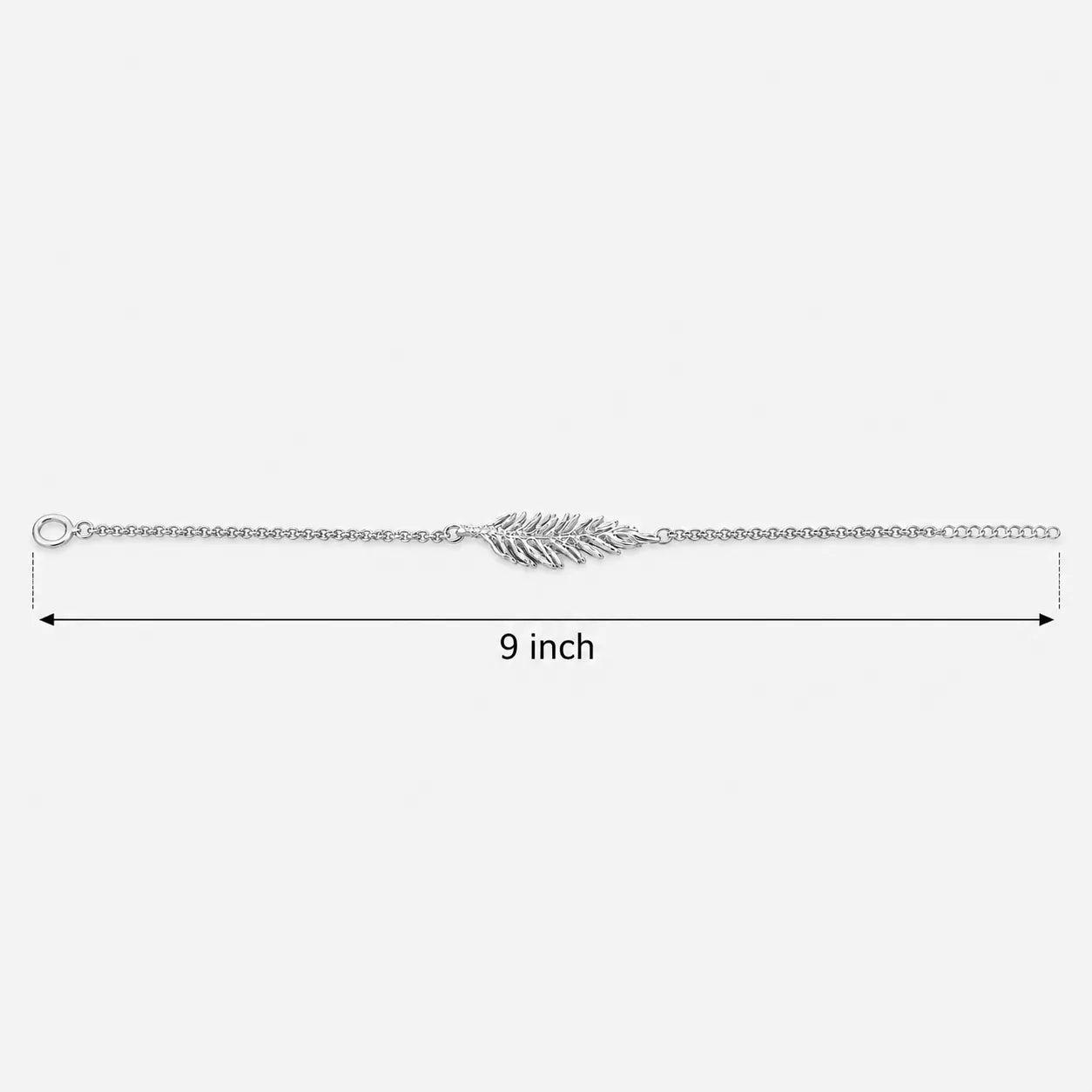 Marvel Silver leaf charm silver bracelet for women with minimal chain design