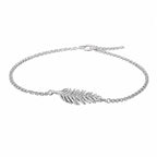 Marvel Silver leaf charm silver bracelet for women with minimal chain design