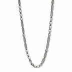 Marvel Silver leaf link silver chain for men with textured coil connectors