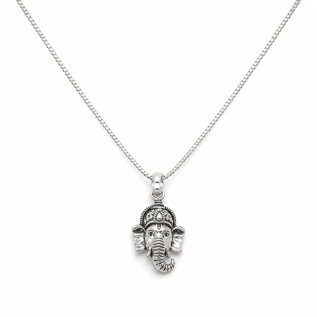 Marvel Silver Lord Ganesha silver chain pendant for girls