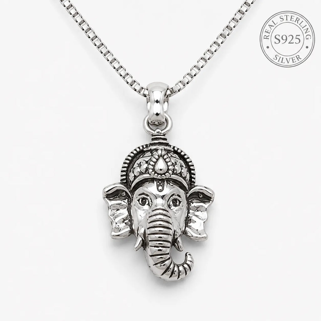 Marvel Silver Lord Ganesha silver chain pendant for girls