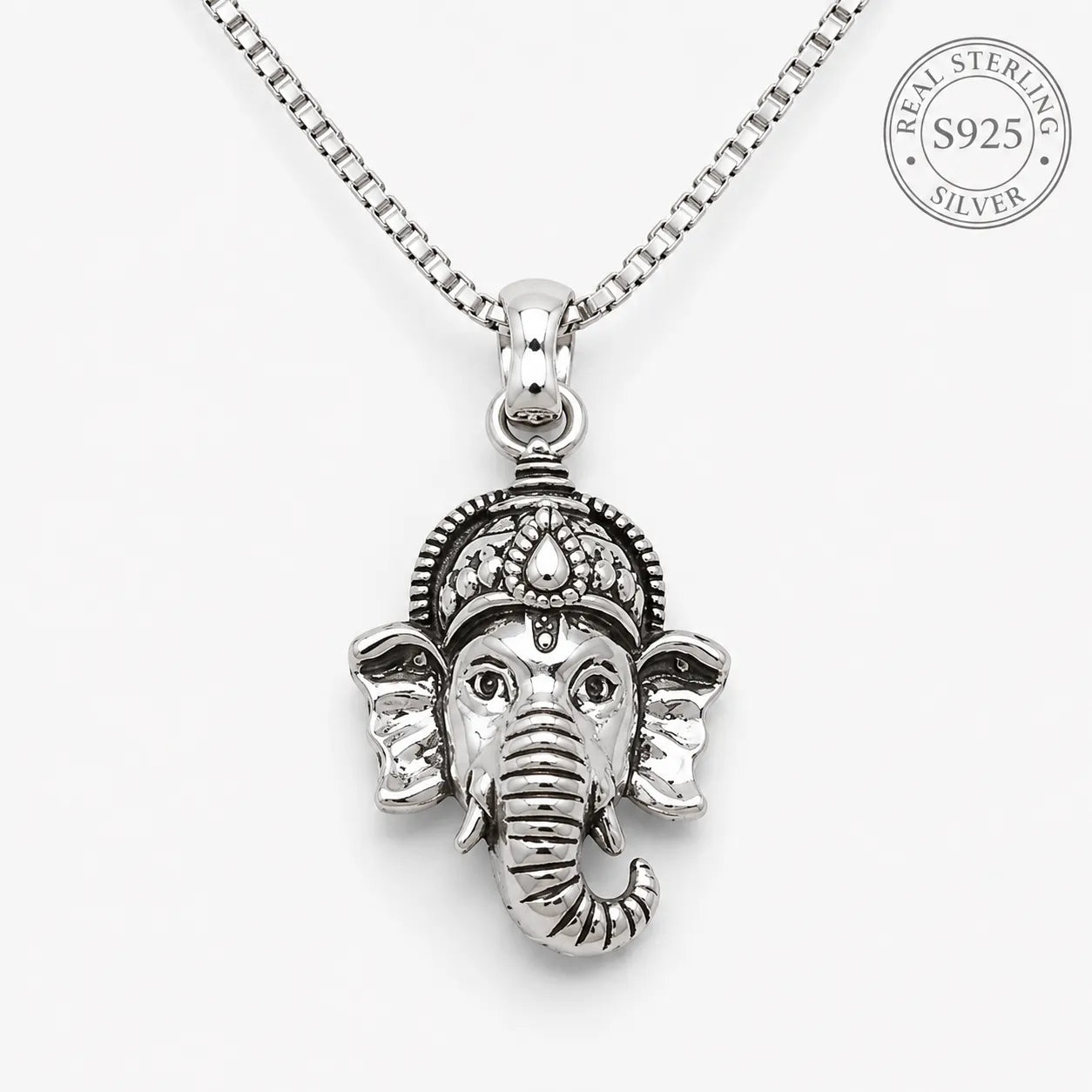 Marvel Silver Lord Ganesha silver chain pendant for girls