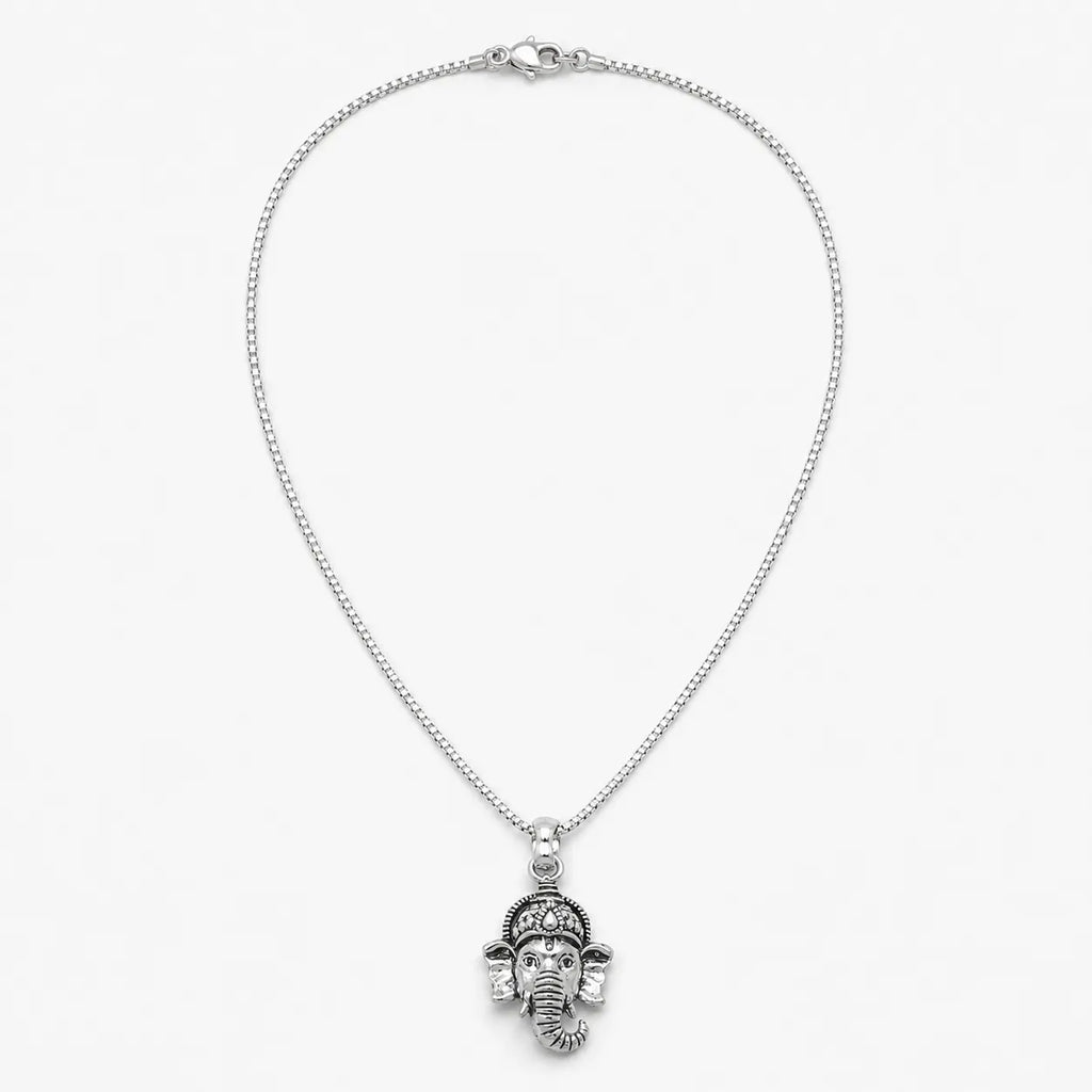 Marvel Silver Lord Ganesha silver chain pendant for girls