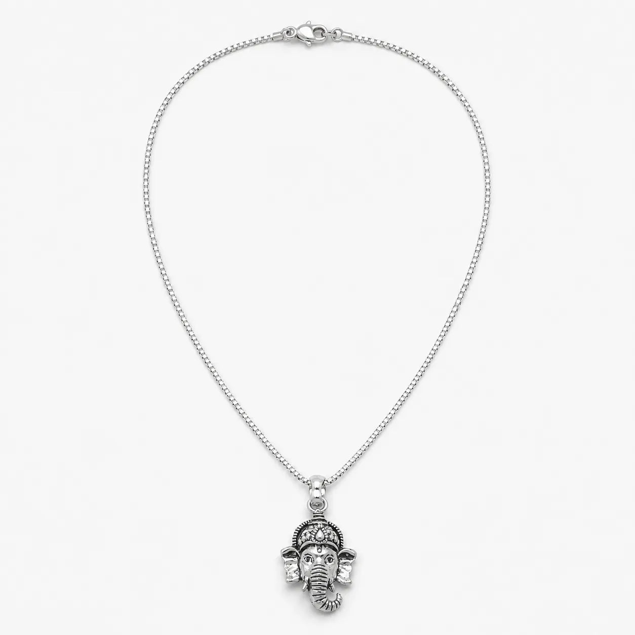 Marvel Silver Lord Ganesha silver chain pendant for girls
