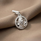 Silver Lord Ganesha Round Pendant for Men and Women – Pendant Only – Marvel Silver